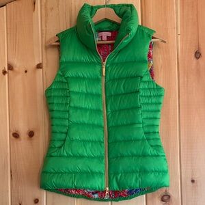 Lilly Pulitzer Green Puffer Vest